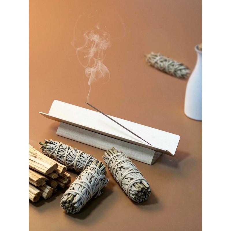 Incense Burner Stick Holder with 2 Holes, Aluminum Alloy Ash
