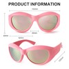 PEGH Wrap Around Sunglasses Y2K Fashion Oversized Oval Sunglasses for