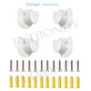 FYTRONDY White Edition Stainless Steel Closet Rod Bracket, U-Shaped Open