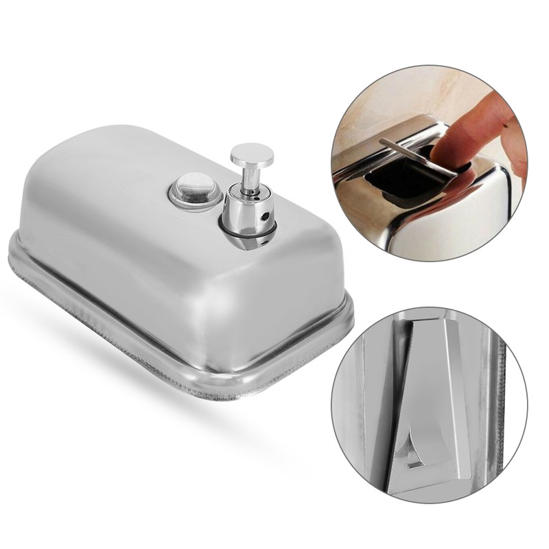 500ml Stainless Steel Wall Mounted Soap Dispenser Manual Lotion Dispenser