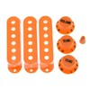 KAISH Orange ST Strat Pickup Covers Knobs and 5 Way