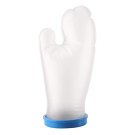 Greensen PP Circle Erwachsener Badeschutzhülse für Gussschutz mit Silikonring, Blaue Badabdeckung für Handgelenk, 36 Cm (Palme)