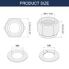 sourcing map 150Pcs M6x1mm Nylon Insert Hex Lock Nut Kit,