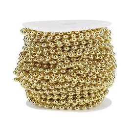ANCLLO Pearl Garland 20M Delicate Decorative Pearl String for Wedding Party Festival Gold