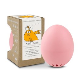 Brainstream PiepEi Classic Rosé - Singing Egg Timer for Cooking - Egg Cooker for 3 Hardness Levels - Beep Egg with 3 Melodies - Funny Cooking Egg - Music Egg Timer