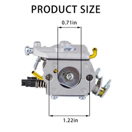 KELKONG C1Q-EL24 Carburetor with Air Filter & Fuel Filter Kit for Husqvarna 123C 123L 123LD 223L 223R 322C 322R 323C 323L 325C 325CX 325L 325LX 326C 326L 326LX Trimmer, Brushcutter, Pole Saw, Edger