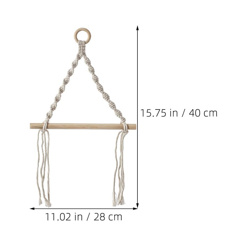 Cabilock 1 x Paper Towel Holder Woven Wall Hanging Macrame
