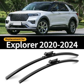 GARDIMU Front and Rear Windshield Wiper Blades, 3 Pcs Front and Back Windshield Wipers Blades for Ford Explorer 2020-2024, Car Window Wiper Blades for 2020 2021 2022 2023 2024