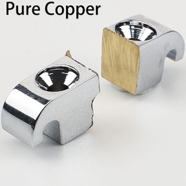 OVSAL Chrome Bass Head Retainer Electric Bass 3-String Retainer Bass Retainer with Mounting Screws String Tree Bass String Parts