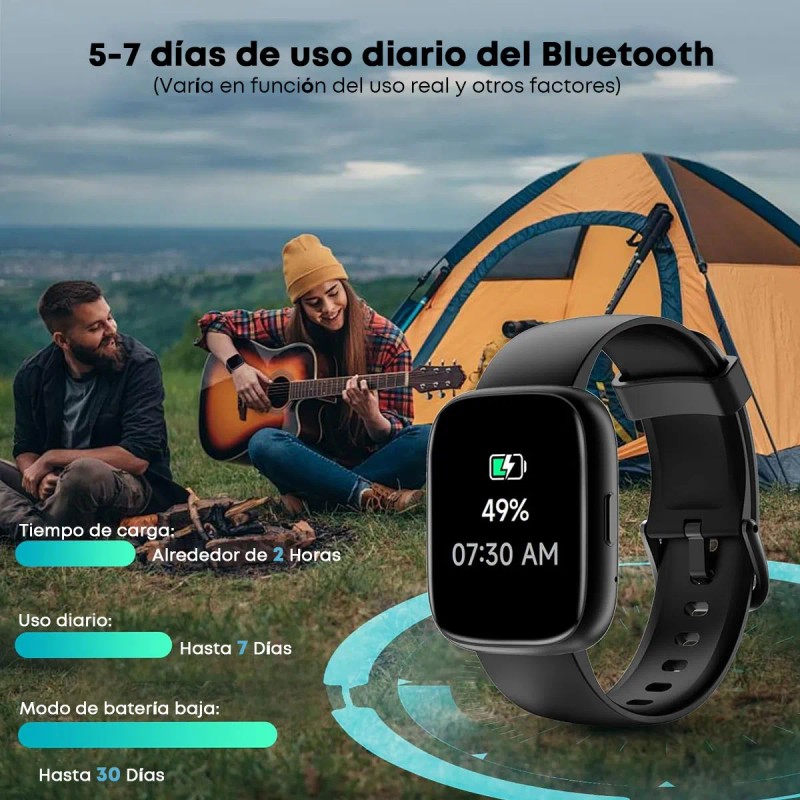 Reloj Inteligente 1.83 Alexa Bluetooth Llamada Smartwatch Idw26 Con Correa