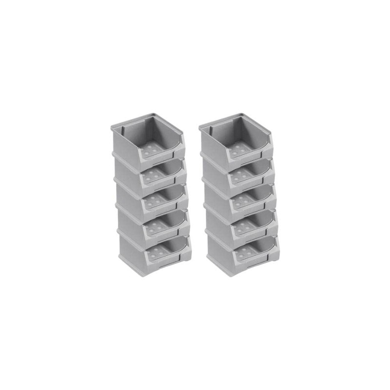 Economy Set 10 x Grey Storage Boxes 1.0 H x