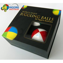 Higgins Brothers World's Finest Juggling Kit. Three Canadian Made Juggling Balls in a Beautiful Display Box. Comes with Exclusive Online Instructions. Made in Canada (White Based)