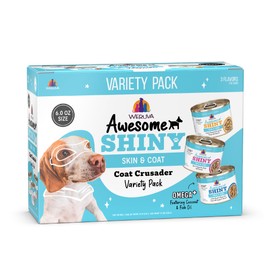 Awesome Shiny Wet Dog Food, Coat Crusader Variety Pack, 6oz Can (Pack of 9)