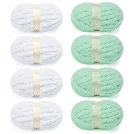 SOVIKER 8 Pack Chunky Yarn for Crocheting, Giant Yarn for Hand Knitting, Super Bulky Large Soft Fluffy Yarn, Thick Chenille Yarn for Hand Knitting/Arm Knitting (32yds,8.8 oz Each Skein)