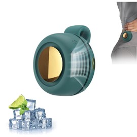 Portable Silent Mini Bladeless Fan Clip On, 3 Speeds Clip-on Fans for Shirt, Mini Whirlwind Fan for Waist Clip (Green)