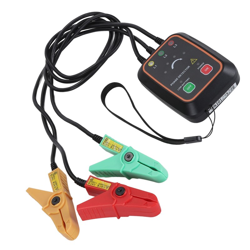 Phase Sequence Detector Non Contact Tester 3PH AC Meter Monitor