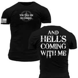Tombstone Wyatt Earp Hell's Coming with Me US Marshal Premium Athletic Fit T-Shirt (Large) Black