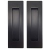 Flush Pull Barn Door Handle (2 Pack) 6" Black |