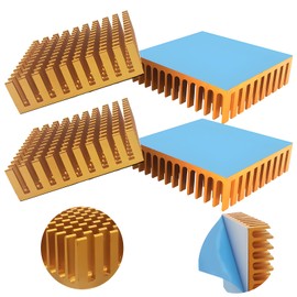 Heatsink, CTRICALVER Thermal Conductive Tape Included, Thermal Runaway Prevention Rack, Cooling Fins, Aluminum, Heat Dissipation Plate, Fire, TV, DIY Kit, IC Chip, MOSFET, Circuit Board, Suitable for