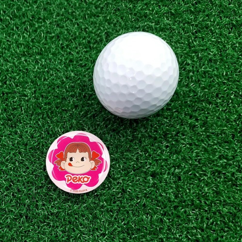 HOKUSHIN TRADING MK0477 Golf Ball Marker Peko-chan Acrylic Marker Flower