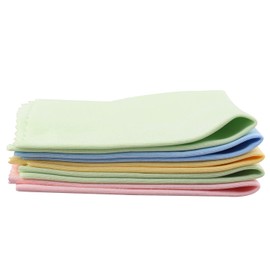 Futheda 5 Pcs Universal Microfiber Musical Instrument Cleaning Polishing Cloth (Guitar Strings, Violin, Piano, Clarinet, Trumpet, Saxophone) Universal Random Color