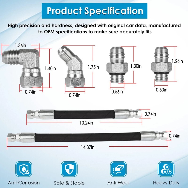 Yoursme High Pressure Oil Pump Hpop Hose Kit For Ford