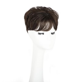 Hair Toppers for Women Short Hair Topper with Bangs Pixie Thining Hair Fluffy Pixie Hair for Women with Bangs Synthetic Hair Pieces for Thinning Hair Side Part Hair Toppers Rose Net 5x6 Inch for Women Daily Use Loose Wave Wig Artificial Wig:_6A/8A#