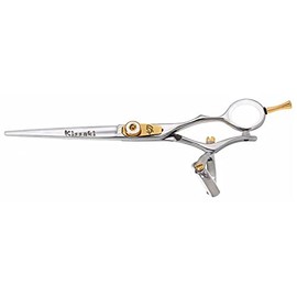 Kissaki Hair Scissors Gokatana 7.0 inches Silver W Double Swivel Hair Cutting Shears Hairdressing Scissors