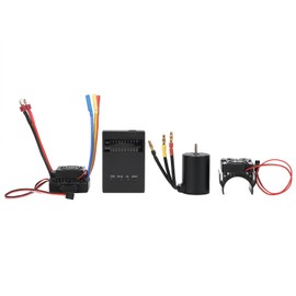 3650 3900KV Brushless Motor 60A ESC+Programmer Card Heat Sink Set for 1/10RC Car