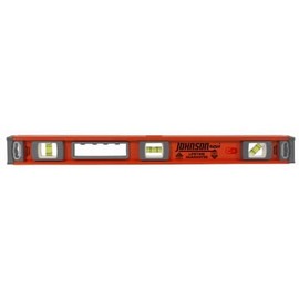 Johnson 1254-2400 Magnetic I-Beam Level, Heavy-Duty Aluminum, 24-In. - Quantity 2