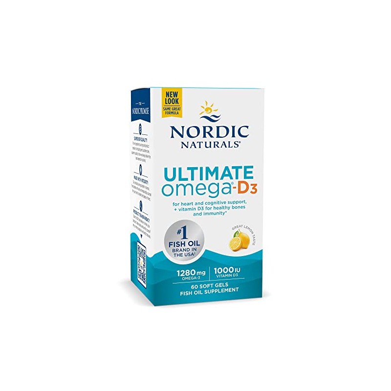 Nordic Naturals Ultimate Omega-D3 60 Softgels, Lemon