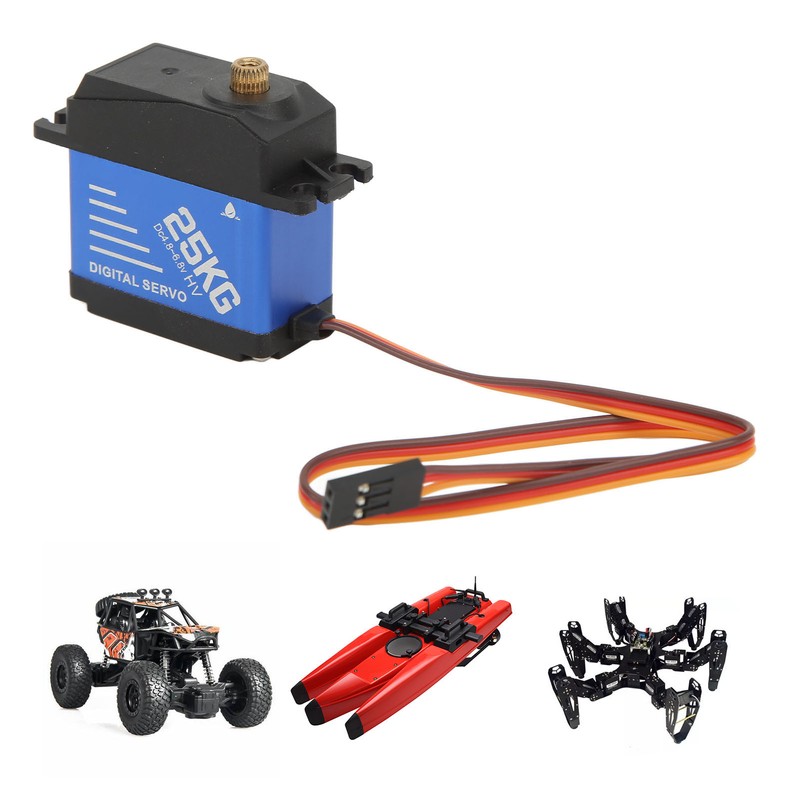 RC Digital Servo Blue Aluminium Alloy 25kg 25T Large Torque