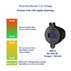 4.2A Dual USB Charger with Blue Digital Voltmeter - Universal