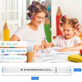 Elesunory 24 Pack Dual Tip Leather Dye Marker Pen, Leather Touch up Pen, Leather Marking Pen for Furniture Scratches Shoe Repair Kit Paint Marking, 24 Colors