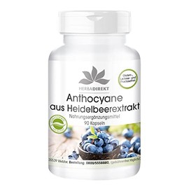 Anthocyane aus Heidelbeerextrakt 25% - 90 Kapseln - vegan | Herba Direkt