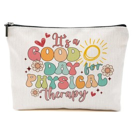 Physical Therapy Gifts Physical Therapist Gifts Physical Therapy Makeup Bag for Physiotherapist Women Sister Girl Coworker Friend Cosmetic Bag Toiletry Bag Zipper Pouch Christmas Birthday Graduation