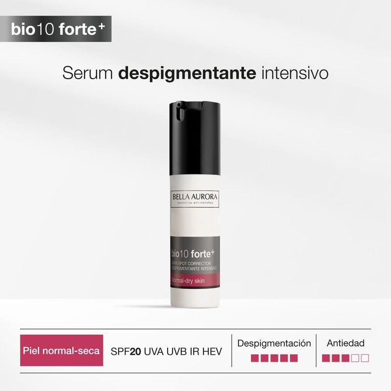 Bella Aurora BIO10 FORTE+ Haarentfernungsserum für trockene Haut, entfernt dunkle