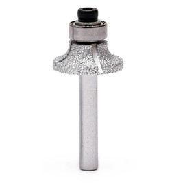 ILOVETOOL Brazed Diamond Radius Bits 1/4 Head Bullnose Profile Wheel 1/4 Shank for Granite Stone