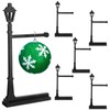Roowest 6 Pack Christmas Streetlight Ornament Display Stand 9.8'' Wood