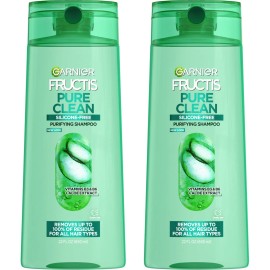 Garnier Fructis Pure Clean Shampoo 22 Fl Oz Pack of 2 Paraben Free Vegan Formula