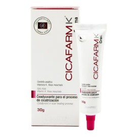 Crema Cicatrizante De Heridas Recientes Cicafarm K 30 G Todo tipo de piel con Cetella Asiática, Aloe Vera, Rosa Mosqueta y Vitamina K humectante y antiinflamatorio