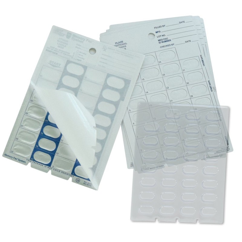 Memory Pac 6 Refill Cards for Monthly Cold Seal Blister