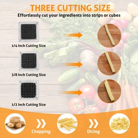 WICHEMI Dicer Blade 3/8" inch Commercial Vegetable Chopper Dicer Blades Stainless Steel Cutter Blade for Chopper Dicer Replacement (2 Pack)