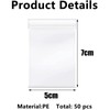 50 PCS Small Ziplock Bags, 5x7cm Resealable Zipper Poly Bags
