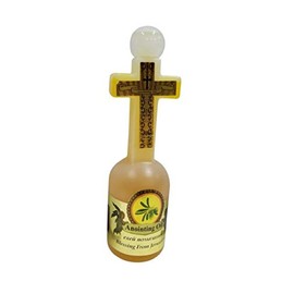 Holy land Anointing oil scented with Myrrh cross shaped bottle from Jerusalem by Bethlehem Gifts TM