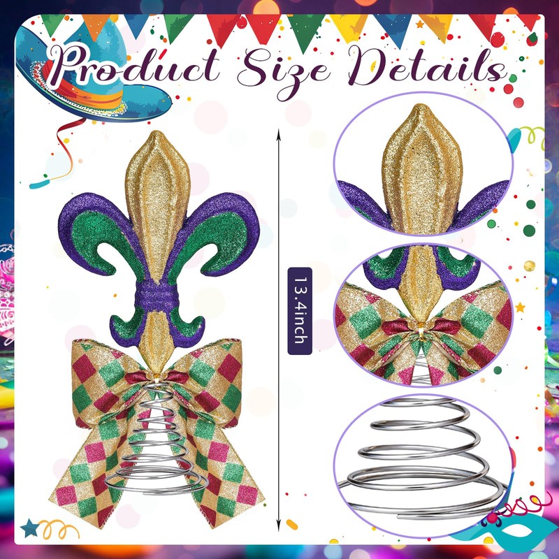 22 Pcs Mardi Gras Tree Decoration Set Mardi Gras Ornaments