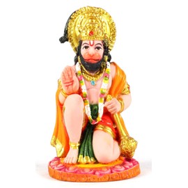 ASHIRWAD Polyresin Idol of Hanuman ji, Statue, Murti of different sizes for Home Temple (Hanuman ji-01)