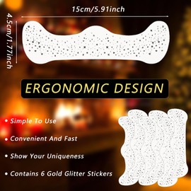 6Pcs Glitter Freckles Face Tattoo Glitter Freckles Sparkle Freckles Silver Face Glitter Speckles Patches for Women Cute Sparkle Makeup Patches for Music Festival Singer Dancer Rave Party