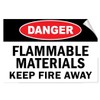 Danger Flammable Material Keep Fire Away Style A Hazard Label