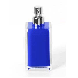 Gedy Bathroom Soap Dispenser, Resin, Blue, 16.2 x 7 x 7 cm